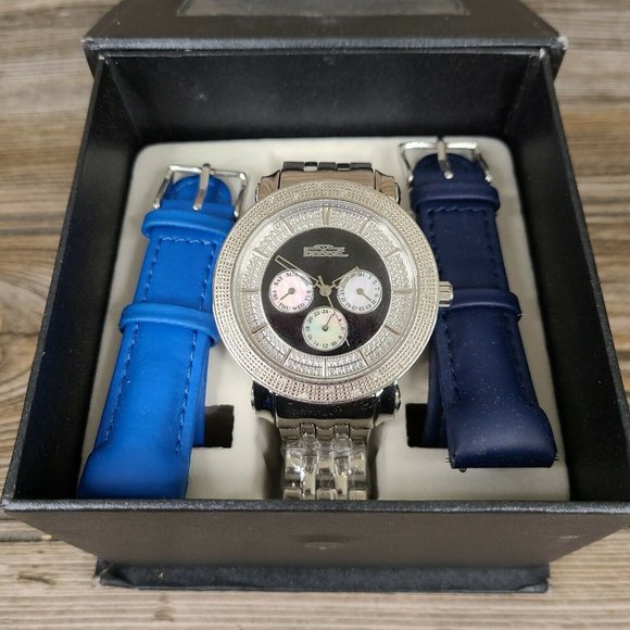 Freeze Wrist Watch Diamond Mother of Pearl Rare Classic Hip Hop TimePiece - Picture 1 of 5